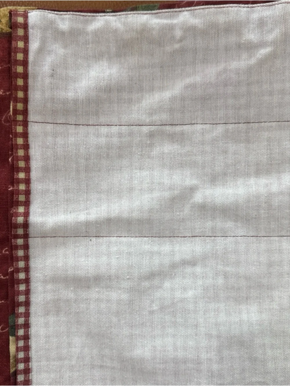 Pair of Waverly Cotton Valances Fruit & Gingham Country Cottage Style 76” x 17”